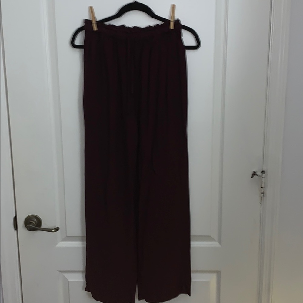 Maroon Flowy Pants